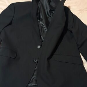 Kenneth Cole Reaction Men's Black Two-Button Blazer